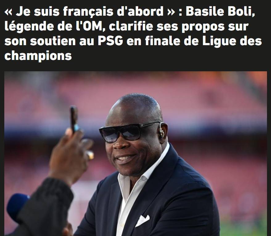 马赛名宿澄清：支持巴黎夺欧冠无关立场，只因心系法国荣耀